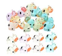 Hemobllo 20 pièces Miniature Resin Cow Figurines for Bonsai Garden Decoration Small Lightweight Farm Animal Ornaments for Micro Landscape DIY and Home Display