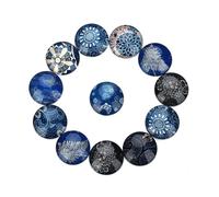 Hemobllo 20 pièces Patch Verre à Motif Accessoires Colorés pour Fabrication Bijoux DIY Rond Plat pour Décoration Boucles Oreilles Bracelets et Artisanat Créatif
