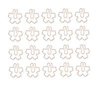 Hemobllo 20 pièces Pinces Marque-pages Forme de Fleur de Cerisier Pinces Mémos Acier Inoxydable Clips pour Papier et Dossiers Couleur Rose Doré Accessoires de Bureau Élégants