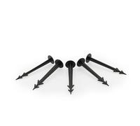 Hemobllo 20 pièces Piquets Plastique Noirs Résistants Antirouille pour Support de Plantes Fixation Tentes Filets de Jeu et Bâches de Pluie