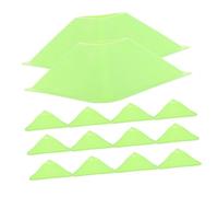 Hemobllo 20 Pièces Plots Entraînement Triangulaires Légers pour Football et Basketball Cônes de Marquage Durables pour Exercices de Rapidité et Vitesse Lot de Vert