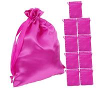 Hemobllo 20 Pièces Satin Wig Storage Bags With Drawstring Travel-friendly Hair Storage Pouches For Wigs And Extensions Lightweight Organizer