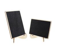 Hemobllo 20 pièces Tableaux Miniatures Ardoise avec Support pour Fêtes et Restaurants Panneaux de Message Élégants et Réutilisables