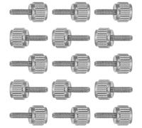 Hemobllo 20 Pièces Vis Moletée Inox Tête Plate Lot Vis à Bouton Moleté Antidérapant pour Verrouillage Pied à Coulisse Boulons de Précision pour Outils de Mesure DIY Atelier