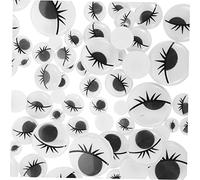 Hemobllo 200 pièces Autocollants Yeux Animaux Autocollants Adhésifs pour Bricolage DIY Yeux Wobbling pour Poupées et Décorations