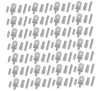 Hemobllo 200 Pièces des étagères Clips d'étagère pour étagères en Bois Chevilles pour étagères Supports d'étagères pour armoires goupille d'étagère Acier Inoxydable Silver