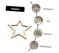 Hemobllo 200 pièces Étoiles Décoratives Ornements Suspendus Creux pour Artisanat DIY Décoration de Fête et Maison