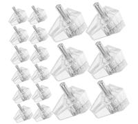 Hemobllo 200 pièces Lot de Taquets Étagères Transparents Plastique Supports Invisibles pour Armoires Placards et Bibliothèques Fixation Facile sans Outils pour Installation Rapide