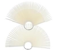 Hemobllo 200pièces Plates Ongles Pour Art Des Ongles Avec Anneaux Bâtonnets De Présentation Pour Capsules Pour Salons De Manucure Et Formation