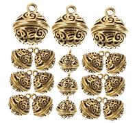 Hemobllo 20pièces Cloches de Noël Décoratives à Fabriquer Soi-même Petites Cloches Suspendues Lot pour Sapin et Fêtes