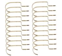 Hemobllo 20pièces Lot De Crochets Plats Métal à Visser Remplacement Pour Cintres De Chemises Pantalons Manteaux Et Autres Vêtements Dorés