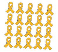 Hemobllo 20pièces Lot De Épingles à Ruban Jaune Métal Émaillé Pour Sensibilisation Au Bring Them Home Et Soutien Caritatif