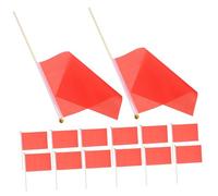 Hemobllo 20pièces Lot De Petits Drapeaux Rouges Mini-drapeaux Sur Bâtonnets Pour Fêtes Et Événements Drapeaux Unis à Main