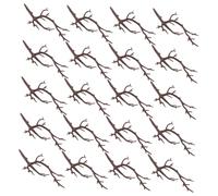 Hemobllo 20pièces Ornements De Cerf Plastique De Cerf De Noël Décoration Artisanale Bras De Bonhomme De Décoration De Branches Arbre Séchées Faire Soi-même