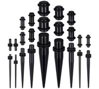 Hemobllo 23 Pièces Écarteur Oreilles 4mm Cône Acrylique Noir