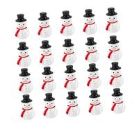 Hemobllo 24 Pièces Figurines Miniatures Bonhomme Chapeau Décorations de Noël Résine pour Micro Paysage Accessoires de Jardin de Fée et Fête Hiver