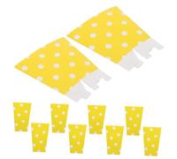 Hemobllo 24 pièces Lot de Boîtes à Popcorn Papier Simple Motifs Pois Jaunes Contenants Sûrs et Polyvalents pour Anniversaires et Snacks