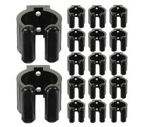 Hemobllo 24 Pièces Porte-Queue Billard Mural Double Clip Support Bâton Billard Stable pour Rangement Facile des Queues de