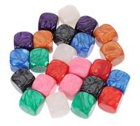 Hemobllo 24pièces Dés Vierges Lot pour Jeux De Société à Écrire Soi-même Accessoires De Jeu De Dés