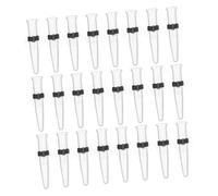 Hemobllo 24pièces Lot de Tubes à Eau pour Fleurs Transparent avec Ventouse Supports De Tiges pour Préserver La Fraîcheur des Fleurs Les Bouquets