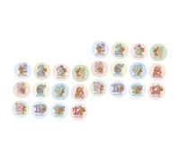 Hemobllo 24pièces Stickers Animaux pour Bébés De Autocollants Mensuels Colorés pour Capturer Les Étapes De Croissance des Nourrissons