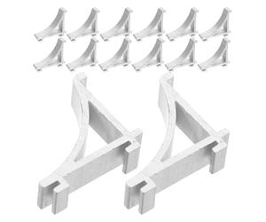 Hemobllo 25 Pièces Clips de Fixation pour Étagère de Réfrigérateur Alliage Aluminium Supports Robustes pour Rayonnages de Frigo et Congélateur Crochets de Remplacement Faciles à Installer