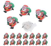 Hemobllo 25 pièces de broches de Noël, Père Noël avec sac, lumineuse pour décorations de Noël, multicolore