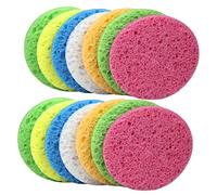 Hemobllo 25 Pièces Éponges Pour Visage Rondes Cellulose Nettoyant Et Démaquillant Pour Soin Peau Exfoliant Quotidien Haute Absorption
