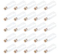 Hemobllo 25Pièces Bouteilles à Souhaits Verre Transparent Bouchons Liège Mini Pots DIY pour Messages Décorations