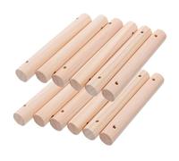 Hemobllo 26 Pièces Bâtons Bois Naturel pour Cage à Oiseaux Barres Rondes Brutes avec Échelles DIY pour Perchoirs et Jouets de Cages Accessoires pour Perroquets et Petits Animaux