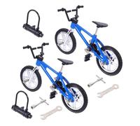 Hemobllo 2ensembles Vélo à Doigts Alliage Lot de Mini Vélo De Simulation Détails Réalistes Cadeau pour Amateurs De Loisirs Manuels