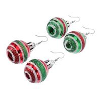 Hemobllo 2paires Boucles Oreilles Pendantes de Noël Forme de Boule Créatives pour Femme Accessoire pour Fêtes et Occasions Spéciales