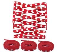 Hemobllo 2paires Lacets De Chaussures Blancs Plats Forme De Cœur Lacets Pour Baskets Et Chaussures Décontractées Durables Et Résistants