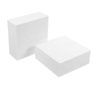 Hemobllo 2pcs Blocs de Mousse Blanche Carrés 10x10x4 Cm en Écume Lisse pour Bricolage Artistique et Arrangements Floraux la Maison Classe