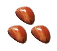 Hemobllo 2pcs Pierres D'agate Sardonyx Naturelles Marron Irrégulière pour Positive et Reiki, Galets Bandés pour Décoration