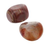 Hemobllo 2pcs Pierres de Paume en Agate Naturelle Sardonyx Sculptées la Main, Forme Irrégulière, pour Reiki et Artisanat D'art