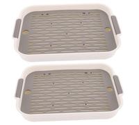 Hemobllo 2pièces Bac à Litière pour Lapin Amovible Bacs Carrés Plastique pour Lapins Et Hamsters Toilettes pour Animaux