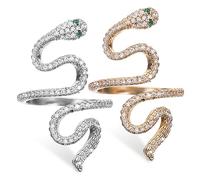 Hemobllo 2pièces Bague Serpent Animal Pour Femmes De Bagues Serpent Cadeaux Bijoux