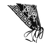 Hemobllo 2pièces Bandana Au Crochet Avec Motif Crâne Et Araignée Style Gothique Pour Femmes Et Filles Lot De Foulards Triangulaires