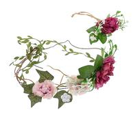 Hemobllo 2pièces Bandeau Et -tête Pour Mariée Guirlande De Fleurs Coiffe De Mariage Accessoire De Coiffure Pour Demoiselles Honneur