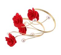 Hemobllo 2pièces Bracelet de Bras Fleuri pour Femme Bijoux Ajustables avec Motifs Floraux Bracelet Manchette Ouvert pour Poignet pour Fêtes et Mariages