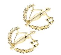 Hemobllo 2pièces Broches Dorées Forme de Balance pour Avocat et Juge Insigne de Revers avec Portrait de Femme Accessoires pour Costume