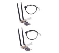 Hemobllo 2pièces Carte WiFi Pcie vers Ngff Ekey Adaptateur sans Fil pour Ordinateur De Bureau Connexion Sécurisée Et Rapide Accessoire pour Pc