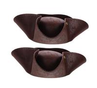Hemobllo 2pièces Chapeau Tricorne Pirate Pour Déguisement Halloween Fête Costumée Cosplay Festival Unisexe Lot