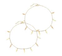 Hemobllo 2pièces Collier Cou et Exagéré Alliage Joli Collier pour Femme Chaîne Ajustable pour Toutes Occasions