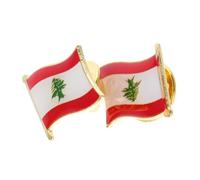 Hemobllo 2pièces Épinglettes Drapeau Du Liban Broches Métalliques Pour Sac à Dos Foulard Chapeau Ou Vêtement