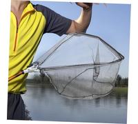 Hemobllo 2pièces Épuisette De Pliable avec Manche pour Kayak Eau Douce Bar Truite Poisson-Chat Filet Triangulaire Solide Acier Inoxydable