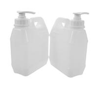 Hemobllo 2pièces Flacons-pompe Plastique De Lot De Flacons Vides Rechargeables Pour Gel Douche Shampoing Lessive Et Autres Préparations Liquides