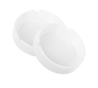 Hemobllo 2pièces Lot de Cendriers Ronds Blancs pour Maison Bureau Terrasse avec Capacité Spacieuse Et Entretien Facile