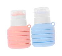 Hemobllo 2pièces Lot De Flacons De Voyage Pliables Étanches Et Rechargeables Avec Bouchon à Clapet Pour Lotion Et Shampoing Pour Voyages Et Quotidien